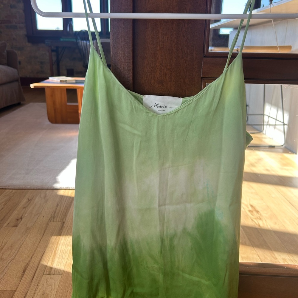 Marea custom dyed silk tank top